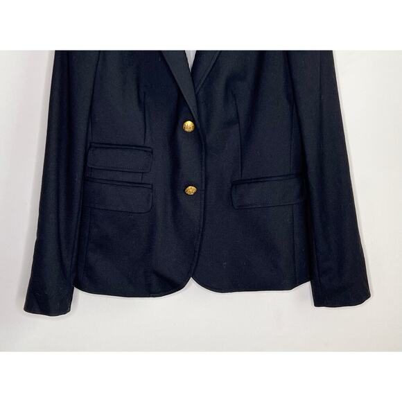 J. Crew Long Sleeve Notch Lapel Single Breasted Schoolboy Blazer Black Women's 4 - Picture 4 of 8